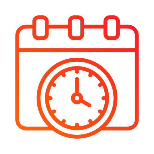 Ein Icon für die Zeitdauer der Bonusbedingungen. Das Bild Zeigt ein Kalenderblatt und davor eine Uhr